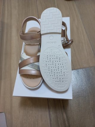 Sandalias Geox Niña Talla 35 Rosa y Plata
