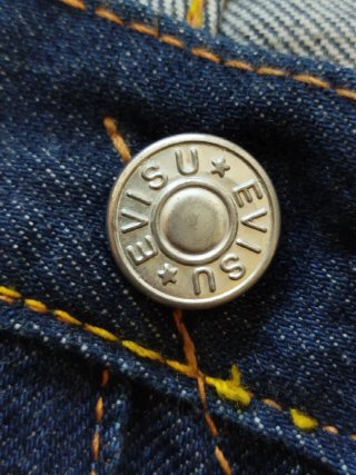 Pantalón Evisu Azul con Logo Blanco