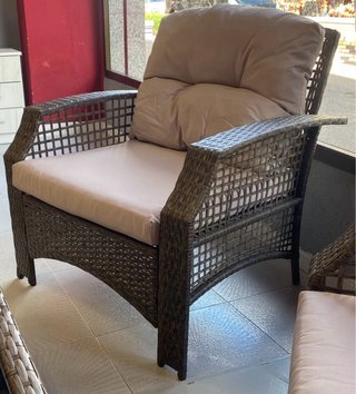 Conjunto Terraza Ratán y Cristal