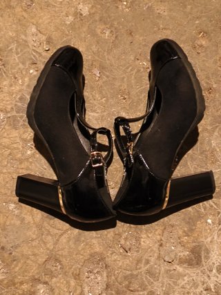 Zapatillas de tacón negras