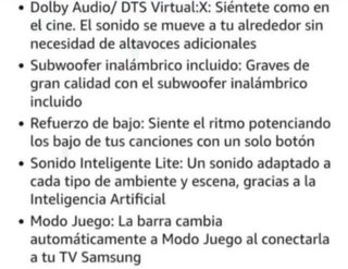 Barra Sonido Samsung HW-B550/ZF Negra