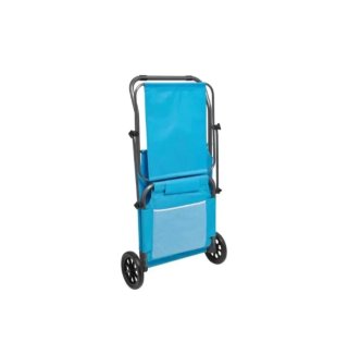 Lettino da Spiaggia 3 in 1 con Ruote e Ombrellone