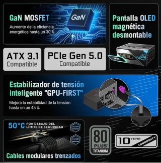 Fuente Alimentación ASUS ROG THOR 1000W Platinum 3