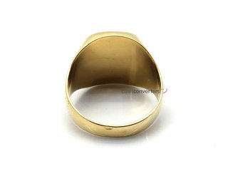 sello oro 18k con piedra con circonita,onix