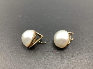 pendientes oro 18k con piedra con perla