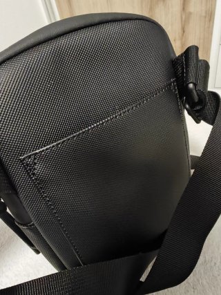 Borsa a tracolla Lacoste nera da uomo