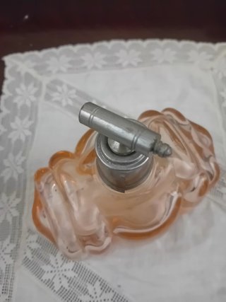 Profumiere vintage in vetro color pesca