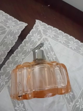 Profumiere vintage in vetro color pesca