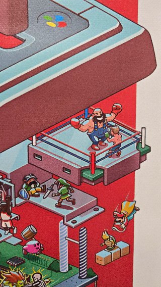 Super Nintendo Exploded Poster PVC 70x45