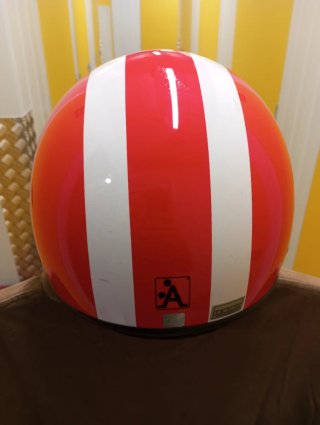 Casco Moto A-Style Rojo y Blanco