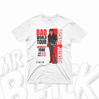 Camiseta Michael Jackson BAD Wembley 1988 Blanca