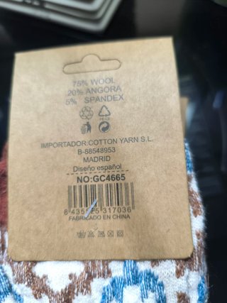 Calcetines lana CLAZZY beige/marrón talla 35/40