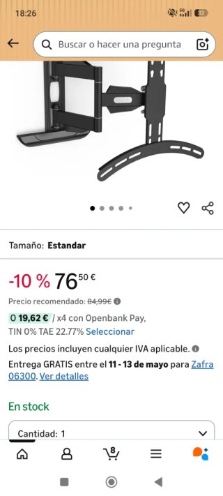 Soporte TV Negro