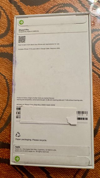 iPhone 17 Pro 256GB Azul Intenso Sin Abrir nuevo