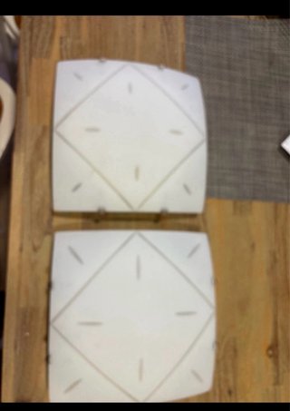 Plafón de techo cuadrado blanco y gris