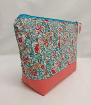 Neceser hecho a mano floral | interior impermeable