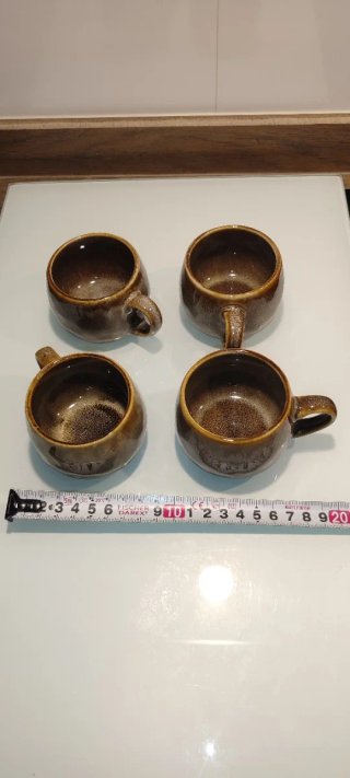 Tazas rústicas de cerámica