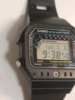 Orologio Casio Vintage TS1200 Termometro