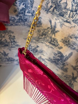 Bolso Clutch Mantón Buganvilla Dorado