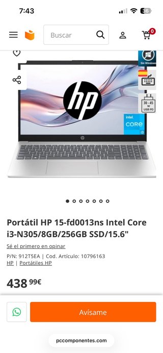 Portátil HP