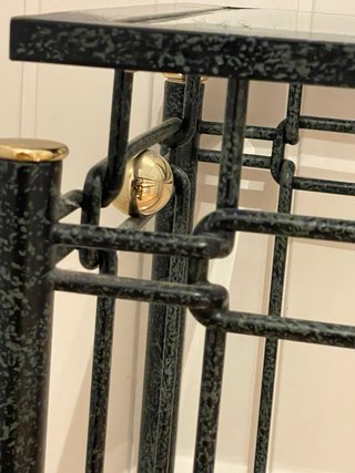 Mueble de entrada con espejo y cristal