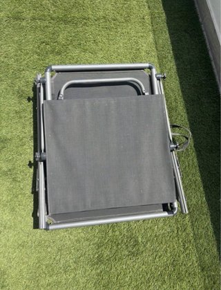 Tumbona plegable aluminio gris