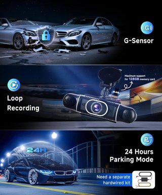 SIN ABRIR Cámara para Coche DashCam 4 Canales