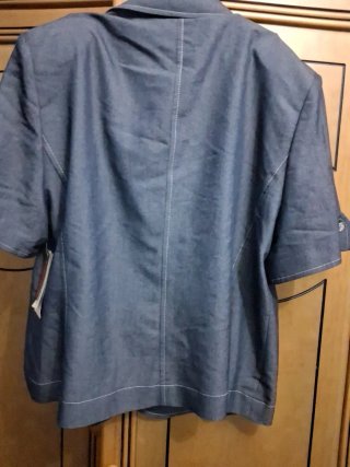 Chaqueta manga corta azul