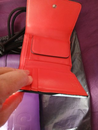 Bolso y monedero Tous piel morado