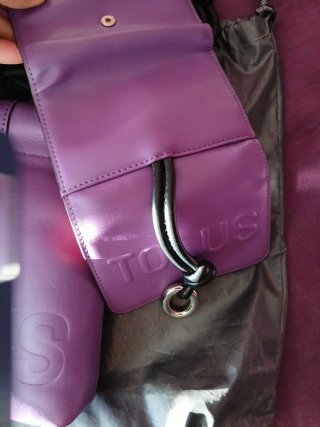 Bolso y monedero Tous piel morado