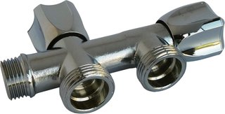 Grifo Doble montada en la Pared para la conexión de Dos máquinas de Lavado.SOMATHERM FOR YOU HML1534