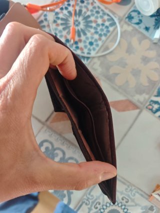 Cartera de piel Desigual marrón
