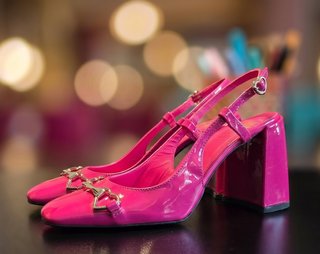 Love Moschino Fucsia Slingback Tacco Blocco
