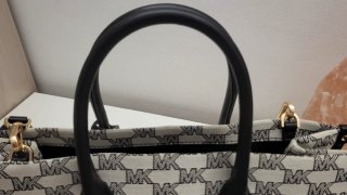 Borsa Michael Kors Logo Jacquard Beige/Nero