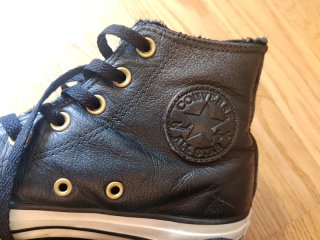 Converse CTAS Piel Negra Forro Polar