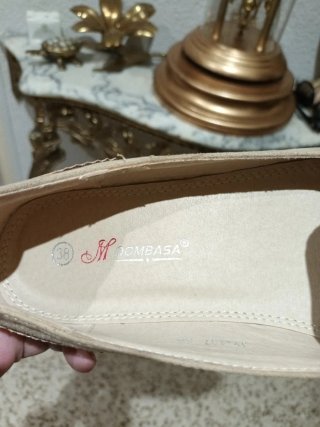 Mocasines beige/rosa talla 38