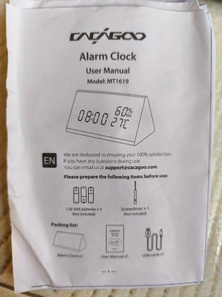 Reloj despertador digital