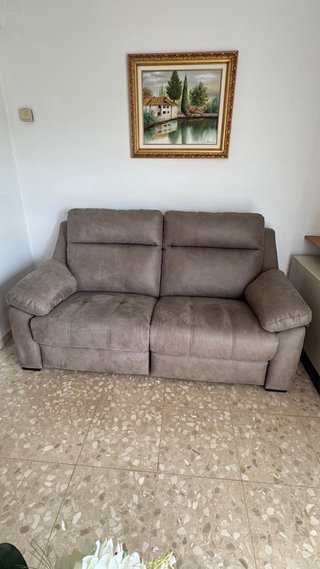 Sofá Eléctrico Reclinable Beige