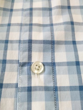 Camisa Lacoste cuadros azul y blanco