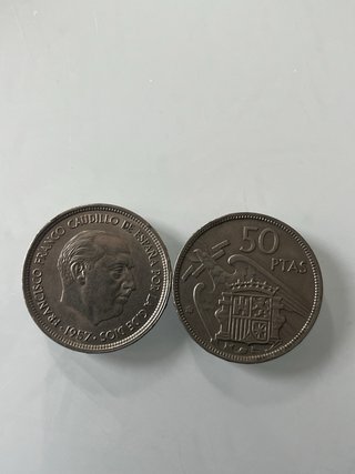 Lote de monedas antiguas españolas originales.