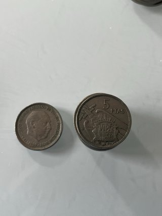 Lote de monedas antiguas españolas originales.