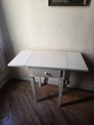 Mesa auxiliar madera cruda