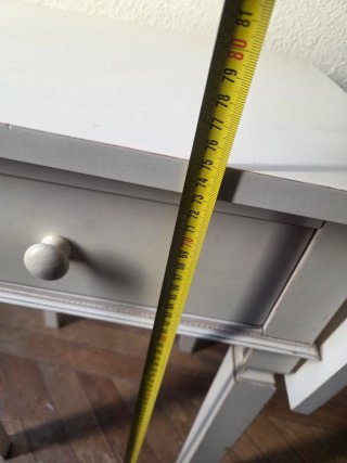 Mesa auxiliar madera cruda