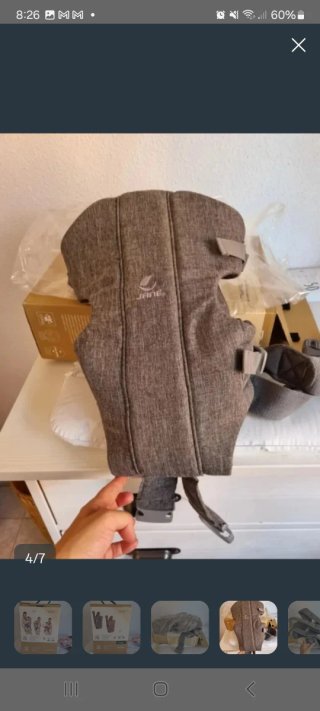 Mochila Portabebés Ergonómica Gris