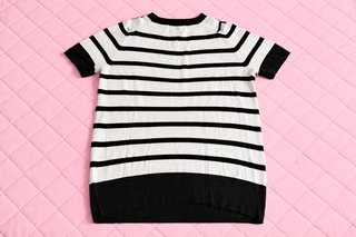 Camiseta Top Jersey Punto Zara Rayas Mujer Talla M