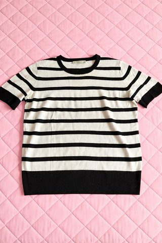 Camiseta Top Jersey Punto Zara Rayas Mujer Talla M