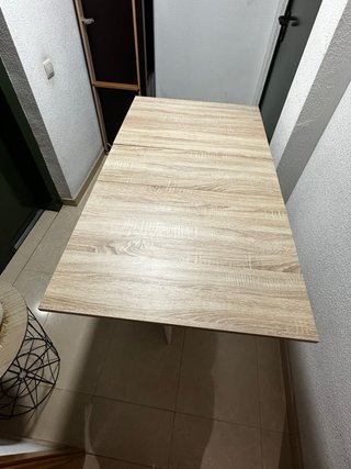 Mesa plegable madera y metal