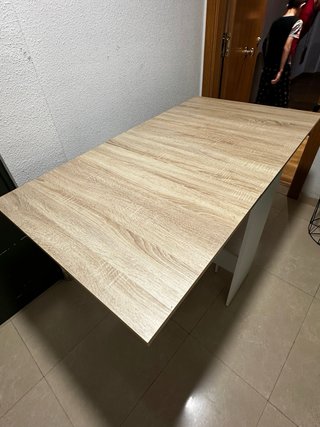 Mesa plegable madera y metal