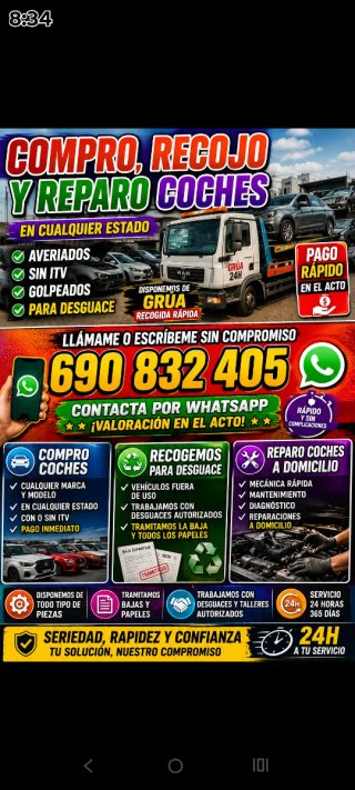 Reparo coches a domicilio