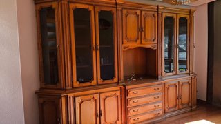 Mueble salón madera maciza castaño